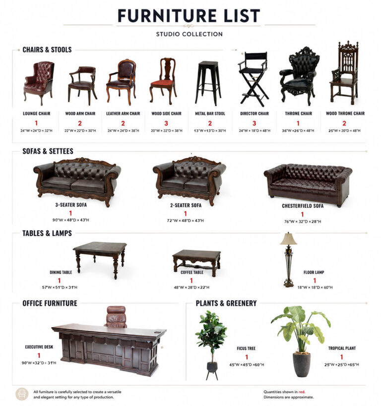 Baza Studio Furniture &amp; Props Collection NYC