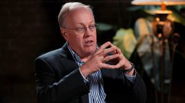 Chris Hedges in the video photo studio